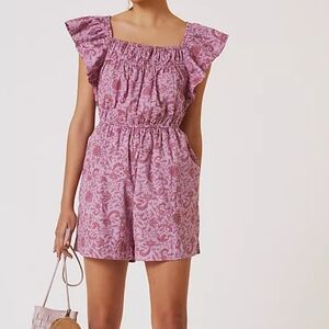 Anthroplogie Kopal Myra Playsuit Boho Ruffle Romper Size Medium